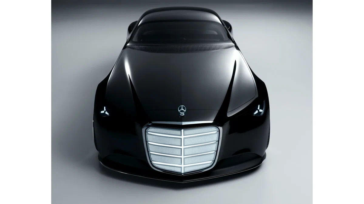 Mercedes-Benz представил винтажное купе с кузовом из солнечных батарей и бархатным салоном