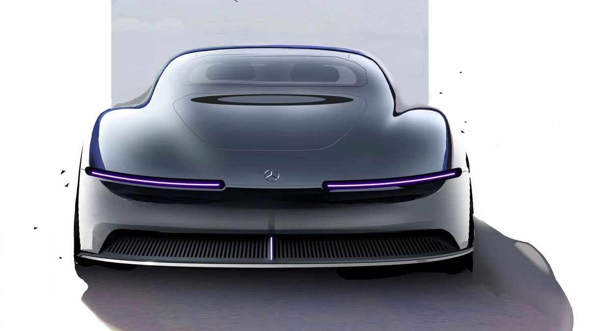 Mercedes-Benz представил винтажное купе с кузовом из солнечных батарей и бархатным салоном