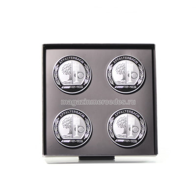 Колпачки на ступицы колес AMG, с гербом AMG, комплект из 4-х частей (вид 1) Колпачки на ступицы колес AMG, с гербом AMG, комплект из 4-х частей (фото, вид 1)