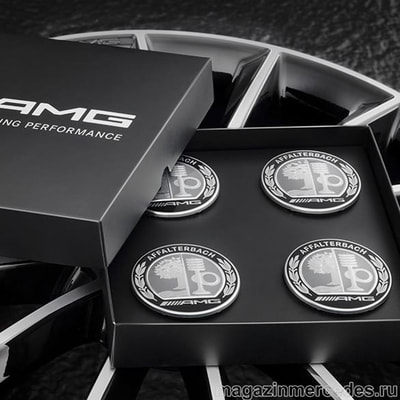 Колпачки на ступицы колес AMG, с гербом AMG, комплект из 4-х частей (вид 3) Колпачки на ступицы колес AMG, с гербом AMG, комплект из 4-х частей (фото, вид 3)