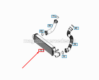 Радиатор охлаждения надув воздуха (интеркулер) (вид 2) Радиатор охлаждения надув воздуха (интеркулер) (фото, вид 2)