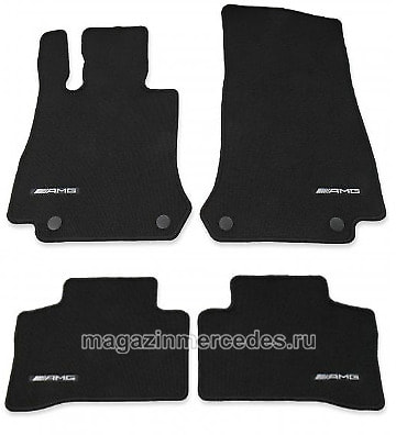 Коврики салона AMG для Mercedes GLC велюровые черные (вид 2) Коврики салона AMG для Mercedes GLC велюровые черные (фото, вид 2)