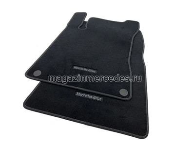 Коврики салона велюровые черные для Mercedes (вид 2) Коврики салона велюровые черные для Mercedes (фото, вид 2)