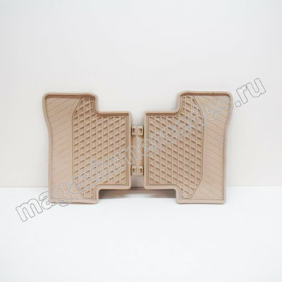 Коврики салона задние для Mercedes C class W205 Резиновые Бежевые (вид 2) Коврики салона задние для Mercedes C class W205 Резиновые Бежевые (фото, вид 2)