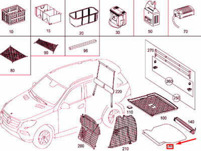Ковер багажника двухсторонний для Мерседес M class W166 (вид 2) Ковер багажника двухсторонний для Мерседес M class W166 (фото, вид 2)