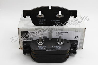 Колодки передние Mercedes (вид 1) Колодки передние Mercedes (фото, вид 1)