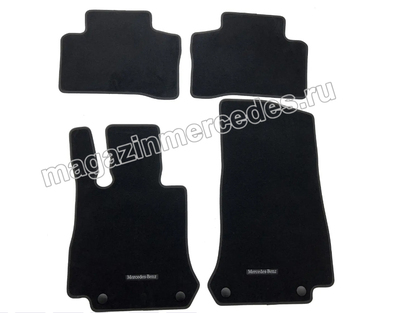 Коврики салона для Mercedes GLC X253 велюровые черные (вид 2) Коврики салона для Mercedes GLC X253 велюровые черные (фото, вид 2)