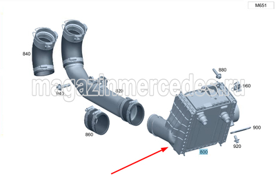 Радиатор охлаждения надув воздуха (интеркулер) (вид 11) Радиатор охлаждения надув воздуха (интеркулер) (фото, вид 11)