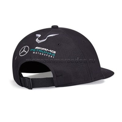 Бейсболка с плоским козырьком, Хэмилтон Mercedes (вид 2) Бейсболка с плоским козырьком, Хэмилтон Mercedes (фото, вид 2)