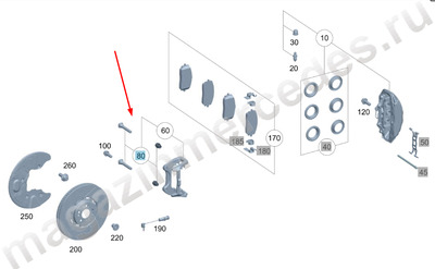 Ремкомплект суппорта /2 направляющие + 2 пыльника/ (Ремкомплект суппорта /2 направляющие + 2 пыльника/ Mercedes
A0004218000) Ремкомплект суппорта /2 направляющие + 2 пыльника/ (фото, Ремкомплект суппорта /2 направляющие + 2 пыльника/ Mercedes
A0004218000)