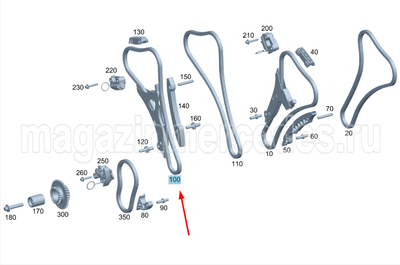 Цепь ГРМ правая с успокоителем в комплекте (Цепь ГРМ правая с успокоителем в комплекте Mercedes
A2760502416) Цепь ГРМ правая с успокоителем в комплекте (фото, Цепь ГРМ правая с успокоителем в комплекте Mercedes
A2760502416)