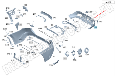 �������� ������� ������� Mercedes GLS Class X167 (����, �������� ������� ������� Mercedes GLS Class X167 A1678852305)