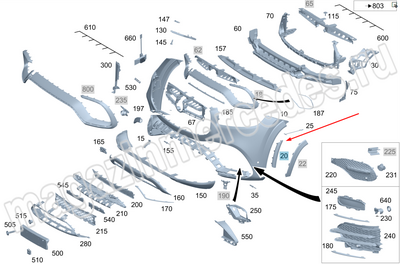 �������� ��������� ������� ����� Mercedes GLE class V167 (����, �������� ��������� ������� ����� Mercedes GLE class V167 A16788595059999)