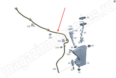 Шланг омывателя с форсунками Mercedes (Шланг омывателя с форсунками Mercedes
A1678606300
A167860630064) Шланг омывателя с форсунками Mercedes (фото, Шланг омывателя с форсунками Mercedes
A1678606300
A167860630064)