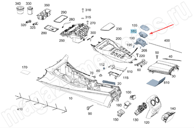 Декоративная накладка джойстика управления центральной консоли Mercedes Декоративная накладка джойстика управления центральной консоли Mercedes
