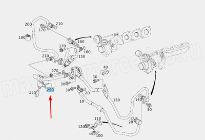 Трубопровод охлаждающей системы Mercedes (Трубопровод охлаждающей системы Mercedes A1572000000) Трубопровод охлаждающей системы Mercedes (фото, Трубопровод охлаждающей системы Mercedes A1572000000)