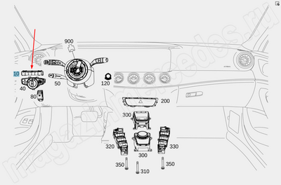 Блок выключателей системы помощи при движении Mercedes Блок выключателей системы помощи при движении Mercedes