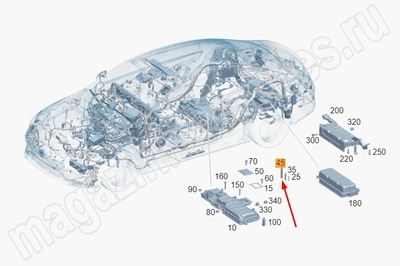 Шпилька крепления зарядного устройства высоковольтной АКБ Mercedes Шпилька крепления зарядного устройства высоковольтной АКБ Mercedes