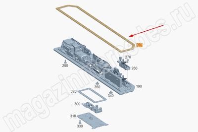 Уплотнение крышки корпуса высоковольтной аккумуляторной батареи Mercedes Уплотнение крышки корпуса высоковольтной аккумуляторной батареи Mercedes