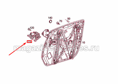 Мотор стеклоподъемника двери передней левый Мотор стеклоподъемника двери передней левый