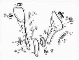 Натяжитель цепи между коленвалом и промежут шестерней справа Натяжитель цепи между коленвалом и промежут шестерней справа
