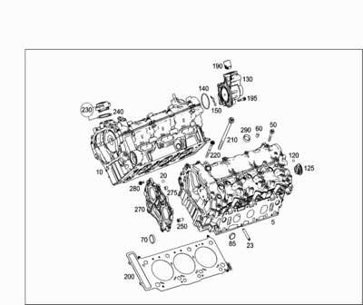 Головка блока цилиндров ГБЦ справа последняя замена A2760100913 Головка блока цилиндров ГБЦ справа последняя замена A2760100913