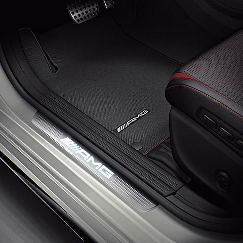 Накладки на пороги AMG для Mercedes CLA class C117 Накладки на пороги AMG для Mercedes CLA class C117