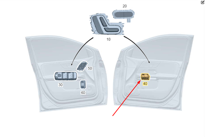 Блок кнопок стеклоподъемника передней правой двери Блок кнопок стеклоподъемника передней правой двери