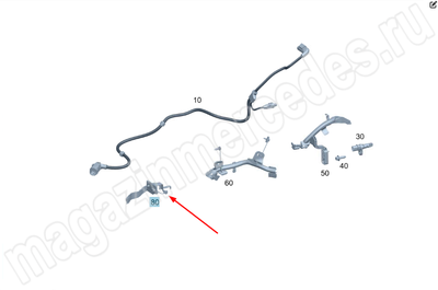 Держатель жгута электропроводки заднего моста справа Держатель жгута электропроводки заднего моста справа