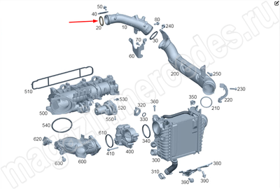 Кольцо уплотнительное наддувочного воздуховода Кольцо уплотнительное наддувочного воздуховода