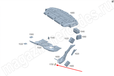 Шумоизоляция задней части под задним левым и правым сиденьем (внешняя сторона) Шумоизоляция задней части под задним левым и правым сиденьем (внешняя сторона)