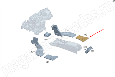 Воздушный канал пола пассажирского салона справа Воздушный канал пола пассажирского салона справа
