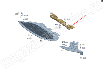 Консоль крепления шумоизоляционного кожуха моторного отсека Консоль крепления шумоизоляционного кожуха моторного отсека