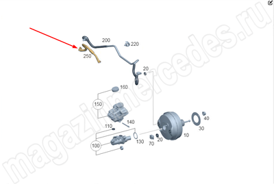 Шланг вакуумный от разъёма к впускному коллектору или к насосному блоку Шланг вакуумный от разъёма к впускному коллектору или к насосному блоку