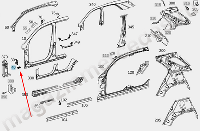 Шумоизоляция лонжерона передней стойки справа Шумоизоляция лонжерона передней стойки справа