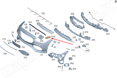 Трансивер в переднем бампере слева Mercedes AMG GT C192 Трансивер в переднем бампере слева Mercedes AMG GT C192