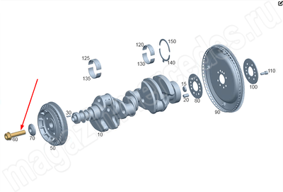 Болт гасителя колебаний коленвала Mercedes AMG GT C192 Болт гасителя колебаний коленвала Mercedes AMG GT C192
