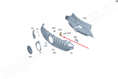 Держатель передней камеры в решетке радиатора Mercedes AMG GT C192 Держатель передней камеры в решетке радиатора Mercedes AMG GT C192