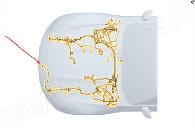 Жгут электропроводки двигателя на кузове Mercedes AMG GT C192 Жгут электропроводки двигателя на кузове Mercedes AMG GT C192