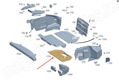 Облицовка внутри ниши для запасного колеса Mercedes AMG GT C192 Облицовка внутри ниши для запасного колеса Mercedes AMG GT C192