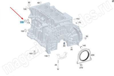 Резьбовая пробка для поперечного смазочного канала \ M16X1.5 Mercedes Резьбовая пробка для поперечного смазочного канала \ M16X1.5 Mercedes