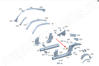 Усилитель брызговика боковины кузова справа Mercedes AMG GT C192 Усилитель брызговика боковины кузова справа Mercedes AMG GT C192