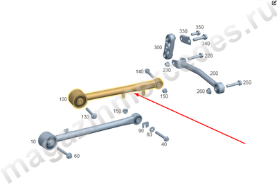 Рычаг задней подвески продольный верхний слева и справа Mercedes Рычаг задней подвески продольный верхний слева и справа Mercedes