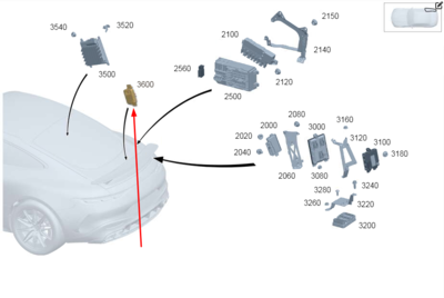 Блок управления розеткой в задней части салона Mercedes Блок управления розеткой в задней части салона Mercedes