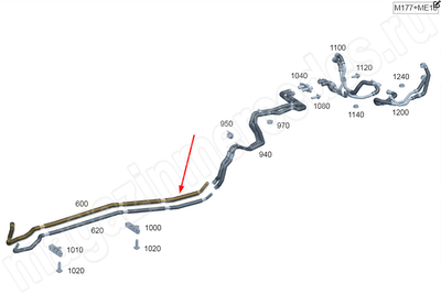 Трубка системы охлаждения АКБ от разъема к разъему Mercedes Трубка системы охлаждения АКБ от разъема к разъему Mercedes