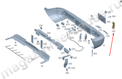 Декоративный элемент переднего бампера слева Mercedes Декоративный элемент переднего бампера слева Mercedes