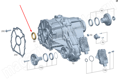 Сальник входного вала раздаточной коробки Mercedes Сальник входного вала раздаточной коробки Mercedes