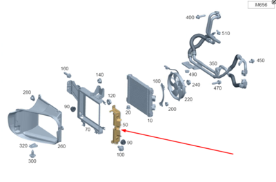 Рама масляного радиатора в левой колесной арке наружная Mercedes Рама масляного радиатора в левой колесной арке наружная Mercedes