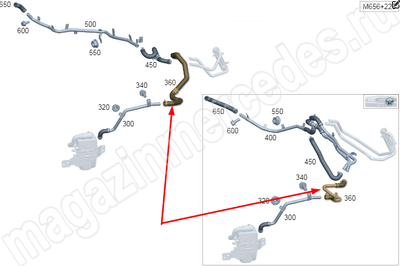 Шланг системы дополнительного отопителя от разъеима к разъему Mercedes Шланг системы дополнительного отопителя от разъеима к разъему Mercedes