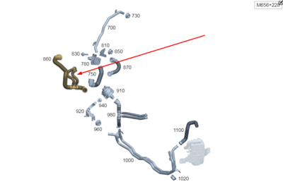 Шланг системы дополнительного отопителя от регулирующего клапана к разъему Mercedes Шланг системы дополнительного отопителя от регулирующего клапана к разъему Mercedes